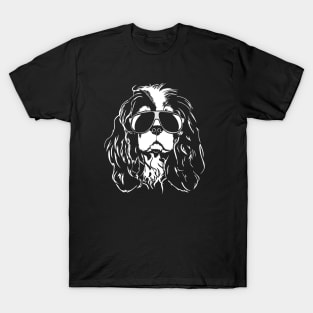 Cool Cavalier King Charles Spaniel with sunglasses T-Shirt